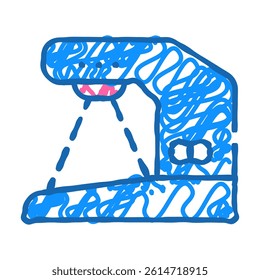 currency detector device doodle icon sketch vector. currency detector device sign. isolated symbol illustration