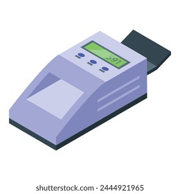 Currency detector icon isometric vector. Money machine. Finance sign