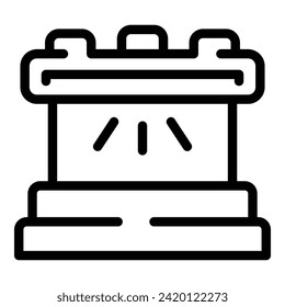 Currency detector icon outline vector. Cash bank. Bill business equipment