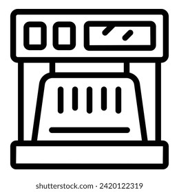 Currency detector icon outline vector. Business money. Gear dark