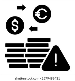 Currency Devaluation Icon Element For Design