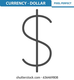 Currency - Dollar Icon. Professional, pixel perfect icons optimized for both large and small resolutions. EPS 8 format. 12x size for preview.