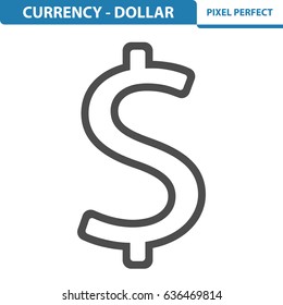 Currency - Dollar Icon. Professional, pixel perfect icons optimized for both large and small resolutions. EPS 8 format. 12x size for preview.