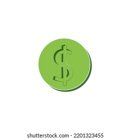 moneda del juego de iconos en dólares. aislado de fondo blanco. vector de ilustración