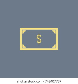 Currency dollar note icon