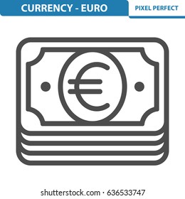 Currency - Euro Icon. Professional, pixel perfect icons optimized for both large and small resolutions. EPS 8 format. 12x size for preview.