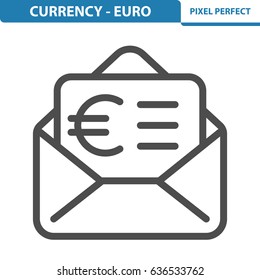 Currency - Euro Icon. Professional, pixel perfect icons optimized for both large and small resolutions. EPS 8 format. 12x size for preview.