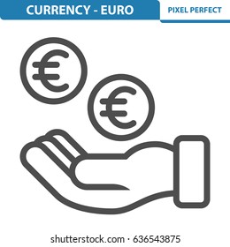 Currency - Euro Icon. Professional, pixel perfect icons optimized for both large and small resolutions. EPS 8 format. 12x size for preview.