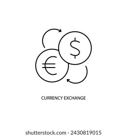 currency exchange concept line icon. Simple element illustration. currency exchange concept outline symbol design.