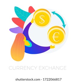 Currency exchange concept vector illustration