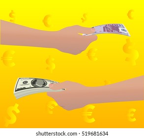 currency exchange euros and dollars
