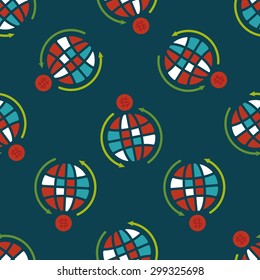 Currency Exchange flat icon,eps10 seamless pattern background