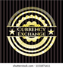 Currency Exchange gold shiny badge