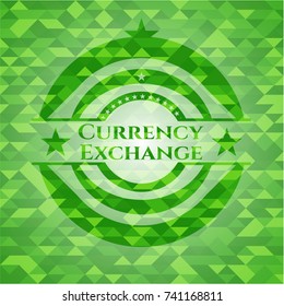 Currency Exchange green mosaic emblem
