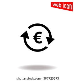 Currency exchange icon.