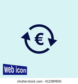Currency exchange icon.