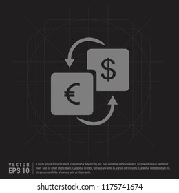 Currency exchange icon - Black Creative Background - Free vector icon