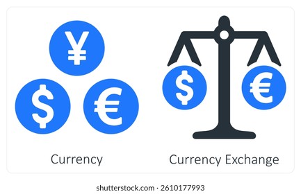 Currency and Currency Exchange icon concept