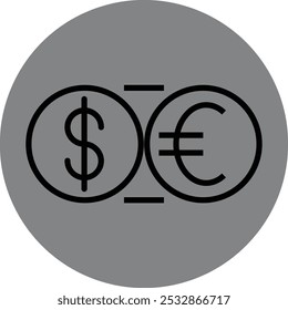 Diseño de ícono de cambio de moneda para el Uso comercial personal