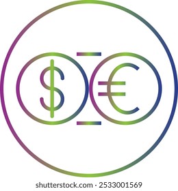 Currency Exchange icon design for personal commercial use