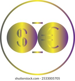 Currency Exchange icon design for personal commercial use