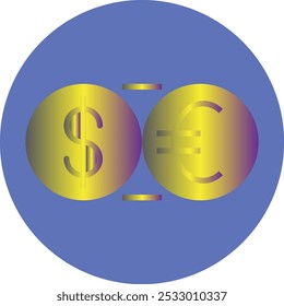 Currency Exchange icon design for personal commercial use