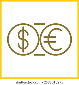 Diseño de ícono de cambio de moneda para el Uso comercial personal