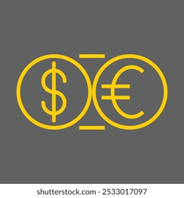 Diseño de ícono de cambio de moneda para el Uso comercial personal