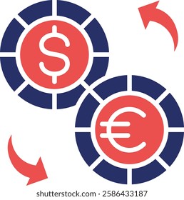 Currency Exchange Icon Element For Design