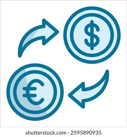 Currency Exchange Icon Element For Design
