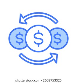 Currency Exchange Icon Element for Design