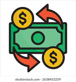 Currency Exchange Icon Element For Design