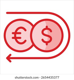 Elemento De Icono De Cambio De Moneda Para El Diseño