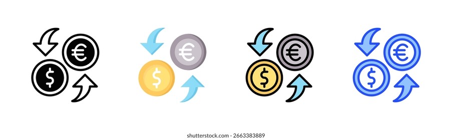 Currency Exchange Icon Element For Design