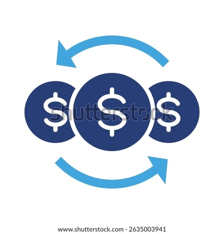 Currency Exchange Icon Element for Design