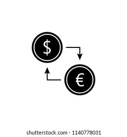 currency exchange icon. Element of web icon for mobile concept and web apps. Glyph currency exchange icon can be used for web and mobile