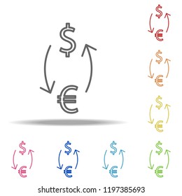 currency exchange icon. Elements of Finance and chart in multi colored icons. Simple icon for websites, web design, mobile app, info graphics