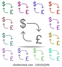 currency exchange icon. Elements of finance in multi color style icons. Simple icon for websites, web design, mobile app, info graphics