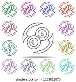 currency exchange icon. Elements of Hotel in multi color style icons. Simple icon for websites, web design, mobile app, info graphics