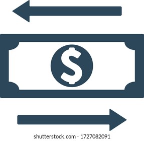 Currency exchange icon. Global money conversion sign. Finance, economy, banking concept.