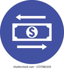 Currency exchange icon. Global money conversion sign. Finance, economy, banking concept.