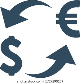 Currency exchange icon. Global money conversion sign. Finance, economy, banking concept.