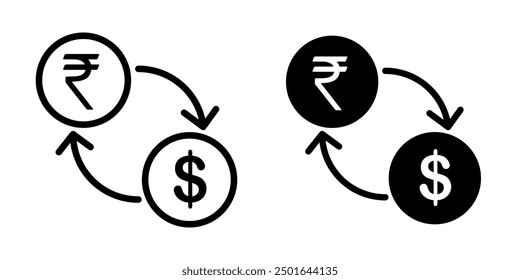 Icono de cambio de moneda ilustración Vector Plantilla de diseño
