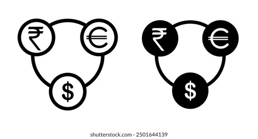Devisenwechsel Symbol Illustration Vektor Design Template
