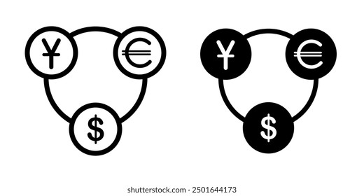 Currency exchange icon illustration vector design template
