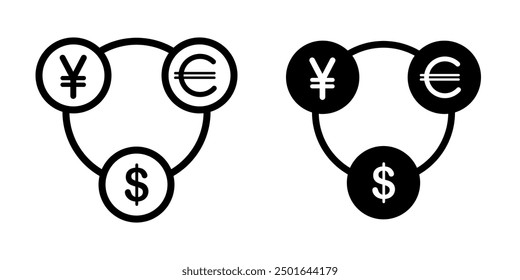 Currency exchange icon illustration vector design template
