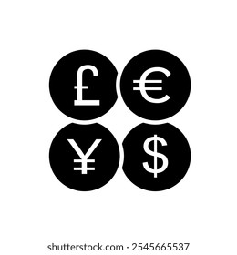 Currency exchange icon isolated on white background.