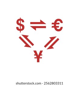 Currency exchange icon isolated on white background for your web and mobile app design, Currency exchange logo concept. Design element illustration of money exchange