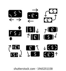 currency exchange icon or logo isolated sign symbol vector illustration - Collection of high quality black style vector icons
