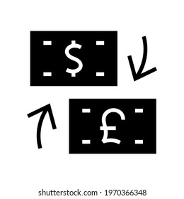 currency exchange icon or logo isolated sign symbol vector illustration - high quality black style vector icons
